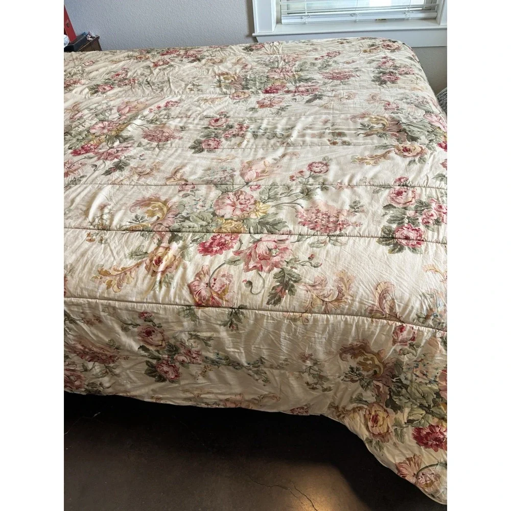 Vtg.  Ralph Lauren Sussex Gardens Full/Queen Comforter 2 Sheets 7 Pillowcase Lot